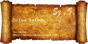 Sziva István névjegykártya