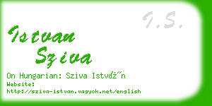 istvan sziva business card
